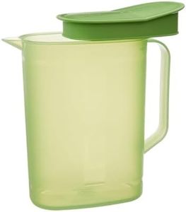 Signoraware Ocean 1.65 Litres Jug Water Storage Container Jar, Spill Proof, Liquid Tight Pourer, Bpa Free Food Grade (1650ml, Parrot Green, Plastic)