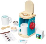 Melissa & Doug 11-Piece Coffee Set, Multi - Pretend Play Kitchen Accessories Kids Coffee Maker Play Set For Girls And Boys