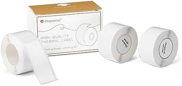 Phomemo D50 White Adhesive Thermal Label, 16mm*40mm (5/8"*1 1/2"), 150 Labels/Roll, Waterproof, Oilproof,Abrasion Resistance