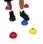 Abilitations Numbered Step-N-Stones Walk On Domes- 5 1/4 x 2 5/8 inch - Set of 6-6 Colors