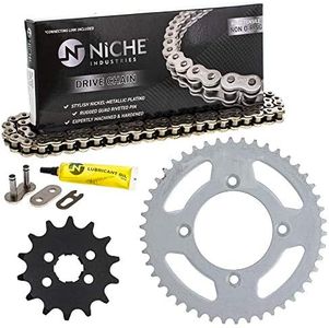 NICHE Drive Sprocket Chain Combo for Honda XR80R CRF80F Front 14 Rear 46 Tooth 420HZ Standard 110 Links