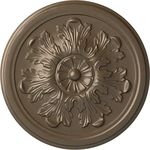 Ekena Millwork CM12LEWSS Legacy Acanthus Ceiling Medallion, 12 3/4" OD x 7/8" P (Fits Canopies up to 3 1/2"), Hand-Painted Warm Silver