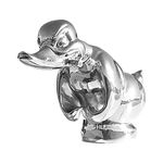 3D Chromed Angry Duck Hood Ornament, Death Proof Duck Black Convoy Duck Hood Ornament, Bar Pub Club Wall Decor, Front Hood Car Sticker, Angry Duck Decor Ornament for Car Desktop Cabinet Bar Decoratio