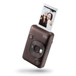 INSTAX mini LiPlay Hybrid instant camera with rear 2.7 inch LCD display screen, Micro SD card slot, USB Type-c charging, Deep Bronze, film sold separately