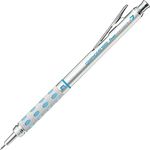 Pentel GraphGear 1000 0.7 MM Mechanical Drafting Pencil | Metal Clip With Retractable Mechanism | Dual Metal & Rubber Grip | Pack Of 1 | Silver & Blue (PG1017)