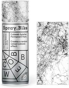 Spray.Bike Cobweb Splatter Black 400ml - Matte Finish Spray Paint for Bikes, Helmets, Parts - Unique Cobweb Design - Easy Application, Lasting, Quick-Dry - Use on Steel, Aluminium & Carbon Parts