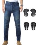 CTBQiTom Motorcycle Jeans for Men with CE Armor Protection | Stretch Denim Riding Pants | Abrasion Resistant, Fit for Cruiser & Street Bikes