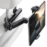 Lamicall Car Headrest Tablet Holder - [Extension Arm] 2024 Adjustable Tablet Car Mount for Back Seat, Road Trip Essentials for Kids, for 4.7-11" Tablet Like iPad Pro, Air, Mini, Galaxy, Fire, Black