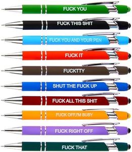 HLPHA Funny Pens, 10Pcs Funny Gifts for Women Men,Swear Word Fun Ballpoint Pens Daily Pen Set, Weekday Vibes Pen Set, Gift for Colleagues, Friends Who Love to Write Diary(10 Pcs)