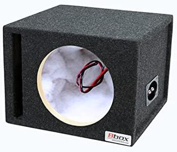 Bbox Car Pro Audio Speaker Enclosures 10” Single Vented Subwoofer/Speaker Enclosure High Grade MDF – Nickel Finish Speaker Terminals 18 Gauge Audio Cables - Improves Audio Quality, Sound & Bass