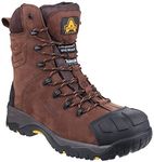 Amblers Safety: Brown AS995 Pillar Waterproof Hi-leg Lace up Safety Boot 12