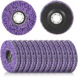 Strip Discs for Angle Grinder, 4" x 5/8" Rust Remover, 10 PCS Paint Stripper Clean Discs, Stripping Wheel to Remove Rust, Paint, Glue, Weld Oxidation (Purple)