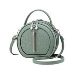 VISMIINTREND Stylish Luxury Vegan Leather Round Crossbody Sling Satchel Bags For Women And Girls | Mobile Phone Bag |Side | Ladies Purse | Birthday Gift | Wife | Rakhi Gifts For Sisters, Green