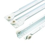 Prime-Line MP7210 Drawer Slide Kit, 15-3/4 in, Steel Tracks, White Powder Coat, 1 Set