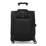 Travelpro Maxlite 5 Softside Expandable Carry on Suitcase with 4 Spinner Wheels, Lightweight Suitcase, Men and Women, International, Black, Carry on 49x39x20 cm