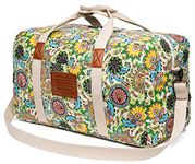 Malirona Canvas Weekender Bag Travel Duffel Bag for Weekend Overnight Trip