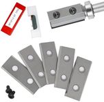 Lxoraziy 5 Piece Square 30 * 12 * 1.5mm -35° SR10 Solid Carbide Cutter, Double-Sided Scraper Blades Square Carbide, for Woodworking Surfacing and Planer Cutter Heads