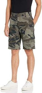Dickies Men's Relaxed Fit 11 Inch Lightweight Ripstop Cargo Short, Stonewashed Moss/Black/Green Camo, 40
