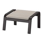 IKEA Poang Ottoman Black-Brown Knisa Light Beige 492.446.76