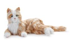 Ageless Innovation Joy For All Interactive Pet Cat - Lifelike & Realistic Companion with Soft Fur and Soothing Purrs, No Assembly Required - Orange Tabby