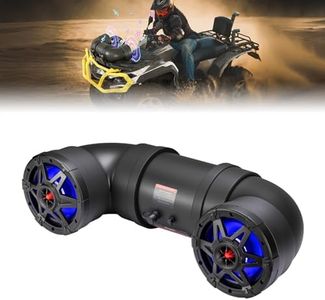 KEMIMOTO ATV Speaker 6.5 Inch Bluetooth-connectivity ATV Sound Bar w/ 20 RGB Light Modes, 2X Full Range Speakers 2X Tweeters Sound System Compatible with Polaris Sportman Fourtrax Can Am Outlander