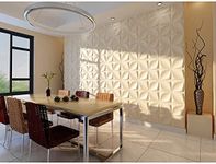 BeautifulWalls 3D Wall Panels I 3D Wall Tiles for Home Décor Office I Embossed and Paintable I White Blooming Flower I Panel Size 20" x 20" I Pack of 12 Panels I Wall Covering Area 33.06 Sq.Ft (PVC).