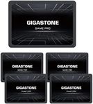 GIGASTONE SATA SSD 128GB (5-Pack) 2.5 inch SSD 510MB/s Upgrade Laptop PC Memory and Storage PS4 HDD Replacement 2.5" Internal Solid State Hard Drives SATA III SLC Cache 3D NAND Game Pro Performance