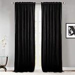 StangH Black Velvet Curtains 108 in