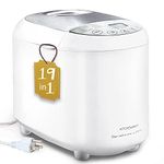 KITCHENARM 19-in-1 HANDY Bread Machine (2LB 1.5LB 1LB 3 Loaf Sizes) - Beginner Friendly Bread Maker Machine with Gluten Free Setting 3 Crusts - Bread Making Machine with Recipes