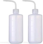 Hatonseyan Wash Bottle - 2pcs 500ml/17oz Safety Wash Bottle Watering Tools, Economy Plastic Squeeze Bottle for Medical Label Green Soap Cleaning Washing Bottle