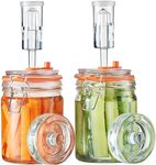 JILLMO Fermentation Jar, 700ml Fermenting Kit with Fermentation Weights and Airlocks, Pack of 2