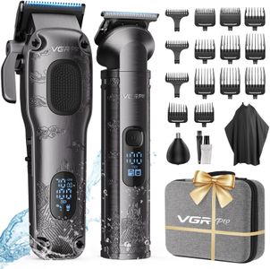 Vgrpro Men’s Hair Clippers – Gray Electric Trimmer