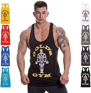 Gold's Gym Men's Muscle Joe Premium Stringer Vest Black