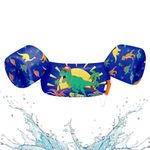 HeySplash Swim Vest for Kids, Toddler Pool Floaties Fit 20-50 Lbs, Puddle Jumper with Adjustable Strap,Swim Jacket Water Wings Arm Floaties, Beach Swim Learn Aid for Boy Girl Baby 2-6 Year,Dinosaur