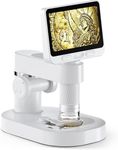 Coin Microscope, 1080P HD 4.0" IPS Digital Microscope 1600X with Screen for Adults&Kids, Coin Magnifier for Error Coins with 8 Adjustable LED Lights Compatible with iPhone Android Computer