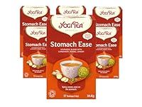 Yogi Tea, Stomach Ease, Organic Herbal Tea, Naturally Caffeine Free, Blend of Cardamom, Fennel and Ginger, 6 Packs x 17 Tea Bags (102 Teabags Total)