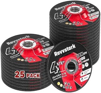 25 Pack Grinding Wheels 4-1/2 Inch, Grinder Wheel for General Purpose Metal & Stainless Steel, Aluminum Oxide Grinding Disc 4 1/2 for Angle Grinder, Depressed Center 4.5" * 1/4" * 7/8"