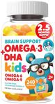 DR. MORITZ Vegan Omega 3 Gummies for Kids and Toddlers (240 Count), Kids Omega 3 Gummies for Brain & Heart Health, No Fish Oil & Gluten Free