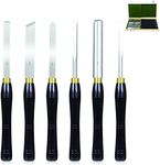 Turning Tools HSS 6 Piece Woodturning Tools Set Lathe Chisel Set with Beech Handles for The Beginner to Intermediate Wood Turner Tools Set