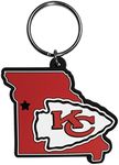 Siskiyou Unisex San Francisco 49ers Home State Flexi Key Chain FHPK075-P, Unisex, Kansas City Chiefs Home State Flexi Key Chain, FHPK045, Red, Standard