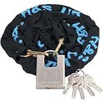 H&S 6mm x 1.2m Heavy Duty Bike Bicycle Cycle Chain Lock Padlock (6mm Dia x 1200mm Length)