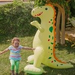 Float Joy Dinosaur Sprinkler for Kids Inflatable Dinosaur 1.68m Giant Water Sprinkler Toys for Outdoor Garden