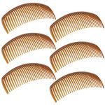 6 Packs French Twist Comb, SourceTon Plastic Side Hair Combs with 29 Teeth Hair Comb Hair Clip Combs for Fine Hair Accessory for Women- Coffee Color