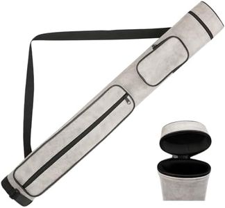 AKLOT Pool Cue Cases, 2x2 Hard Pool Billiard Cue Stick Carrying Case, Pool Billiards Accessories (White Color)