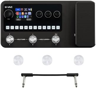 M-VAVE MK-20 Electric Guitar Multi Effects Pedal, Multi Effects Processor Portable Guitar Bass Effects Pedal with 120 ANN Amps Looper,with Foots and 6.35mm Audio Cable