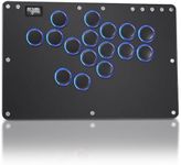 Haute42 T16 Pro Leverless Arcade Stick, Hot-Swap 16-Key Controller (Black)