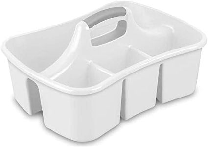 JOEY'Z Extra Large (5 Gallon) Divided/Compartment Cleaning Utility Caddy Tote with Handle for Cleaning Supplies, Spray Bottles, Container - 17 3/4" L x 13 1/4" W x 8