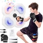 Aolawco Kids Musical Boxing Machine with Boxing Gloves, USB Smart Musical Boxing Machine with Bluetooth, Speed and Music Adjustment, Wall Mounted Kids Home Fitness Boxing Machine