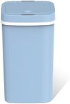 Ninestars NPT-16-1BL Automatic Touchless Motion Sensor Diaper Disposal Trash Can with lid, 4.2 gallon/16 L, Baby Blue Plastic