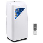 SereneLife SLPAC12.5 Portable Air Conditioner Compact Home AC Cooling Unit with Built-in Dehumidifier & Fan Modes, Quiet Operation, Includes Window Mount Kit, 12,000 BTU, White